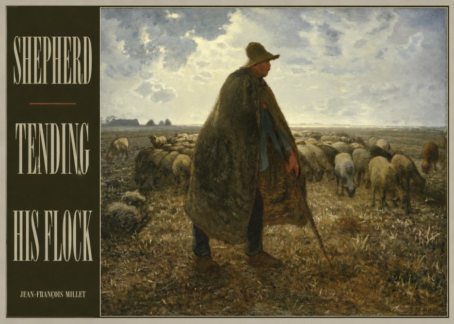 Jean-François Millet Shepherd Tending His Flock No4 - Poster