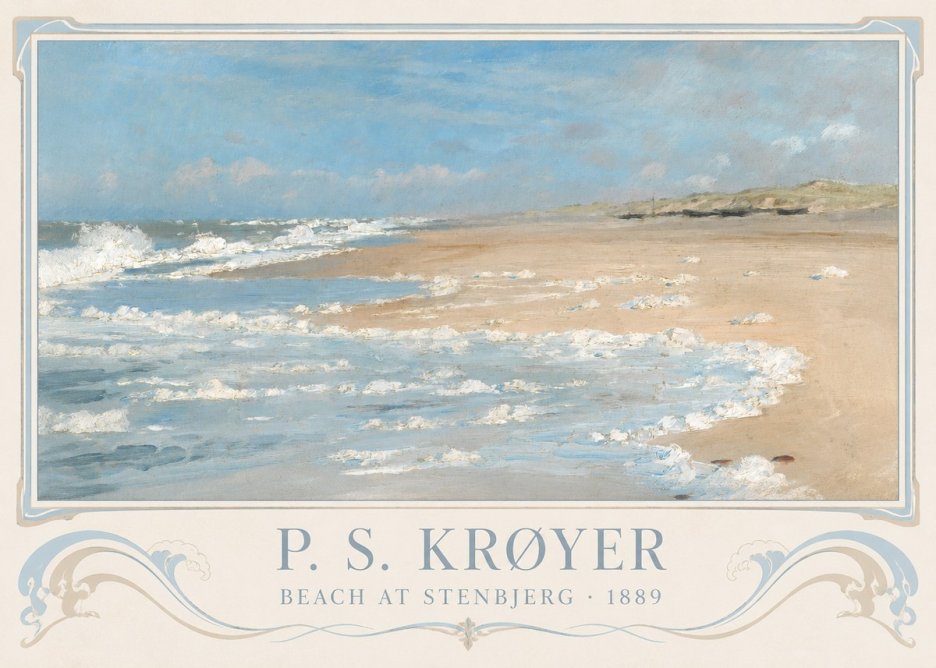 P.S. Krøyer Beach at Stenbjerg · 1889 No3 - Poster