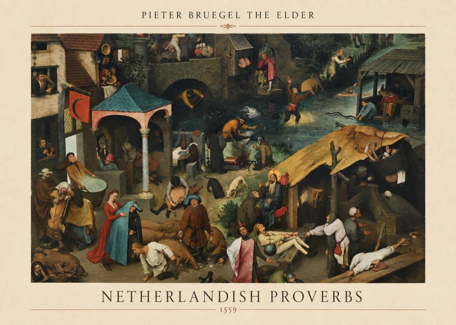 Pieter Bruegel Netherlandish Proverbs V No5 - Poster