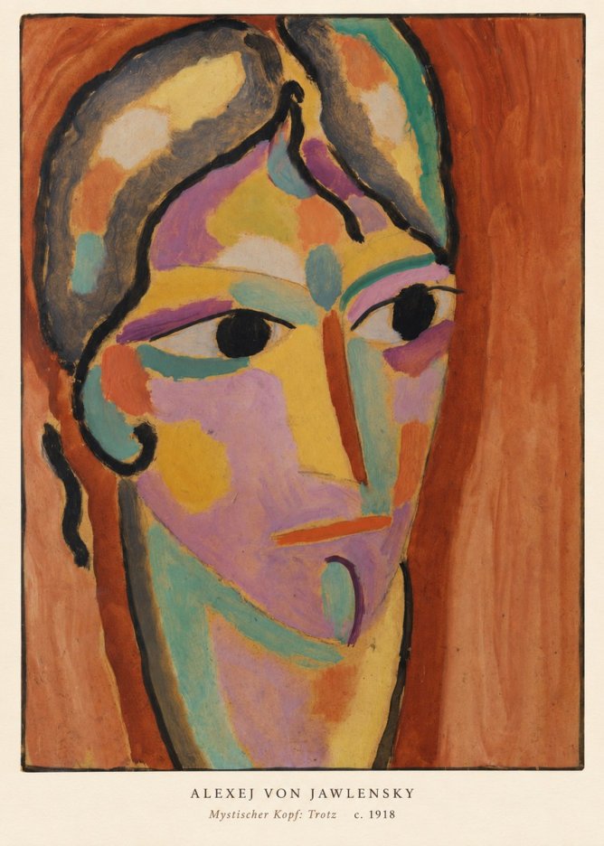 Alexej von Jawlensky Mystischer Kopf: Trotz No5 - Poster