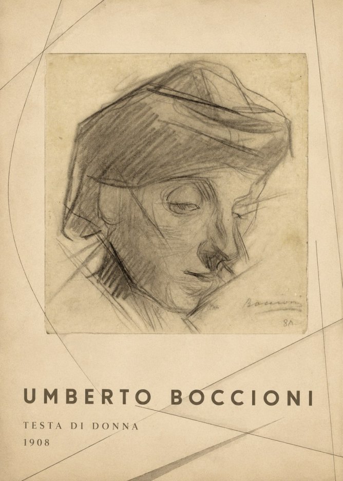 Umberto Boccioni Testa Di Donna No2 - Poster