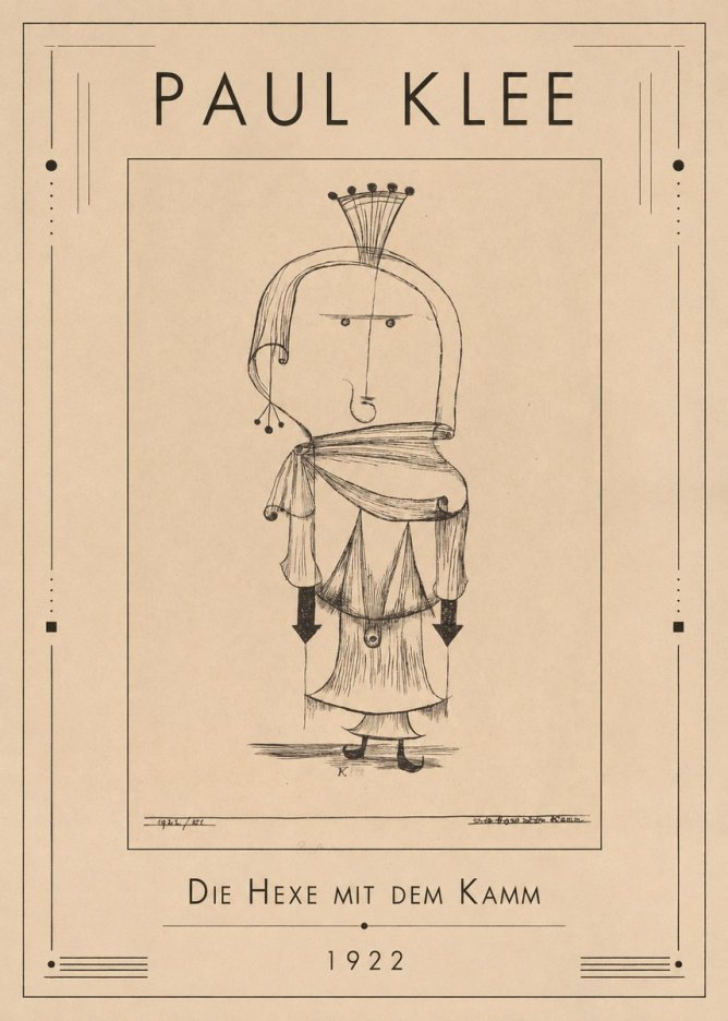 Paul Klee Die Hexe Mit Dem Kamm No1 - Poster
