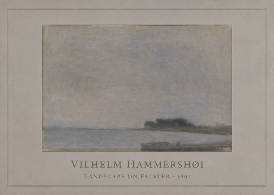 Vilhelm Hammershøi Landscape on Falster No1 - Poster