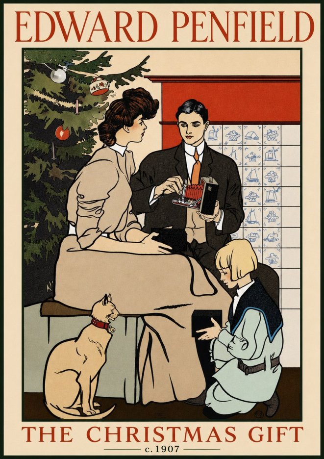 Edward Penfield The Christmas Gift No3 - Poster