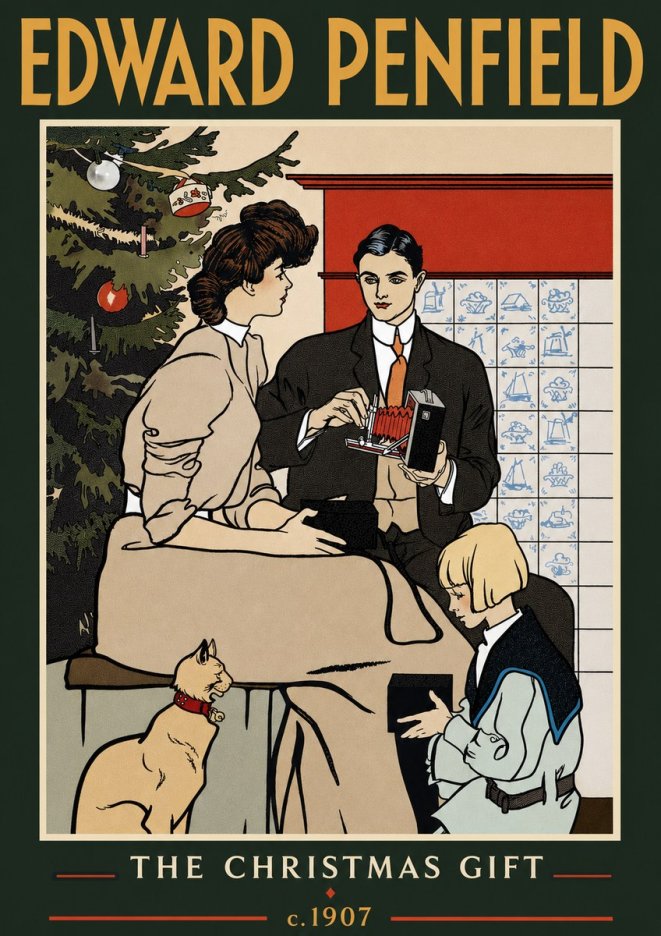 Edward Penfield The Christmas Gift No4 - Poster