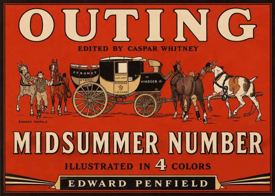 Edward Penfield Outing - Midsummer Number No2 - Poster