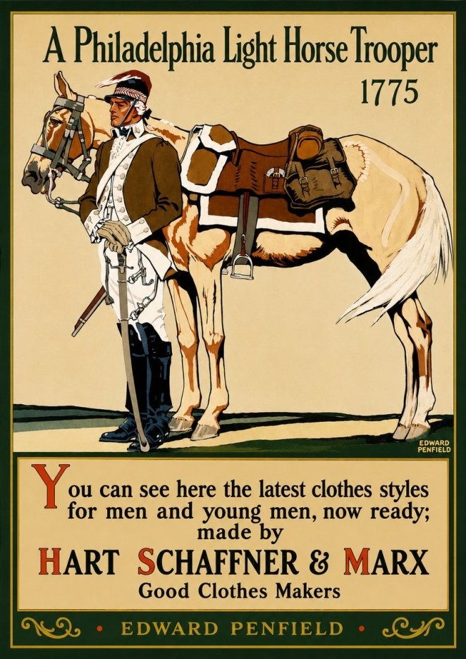Edward Penfield A Philadelphia Light Horse Trooper 1775 No3 - Poster