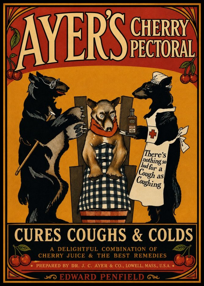 Edward Penfield Ayer's Cherry Pectoral No6 - Poster