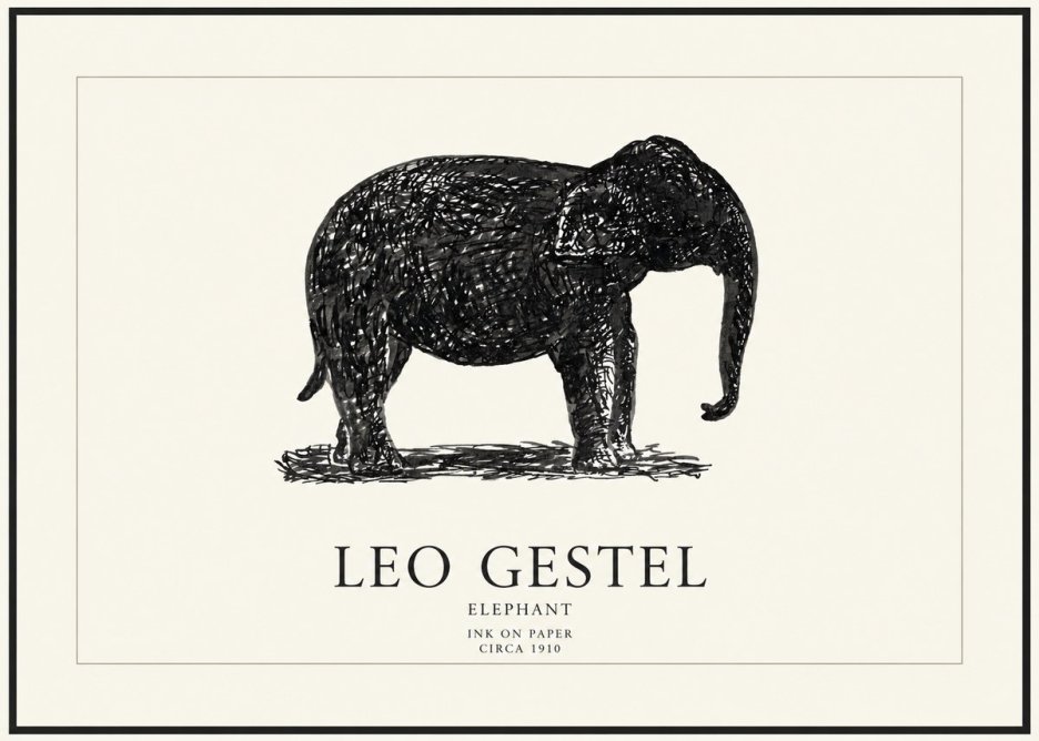 Leo Gestel Elephant No1 - Poster