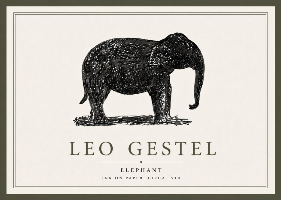 Leo Gestel Elephant No6 - Poster