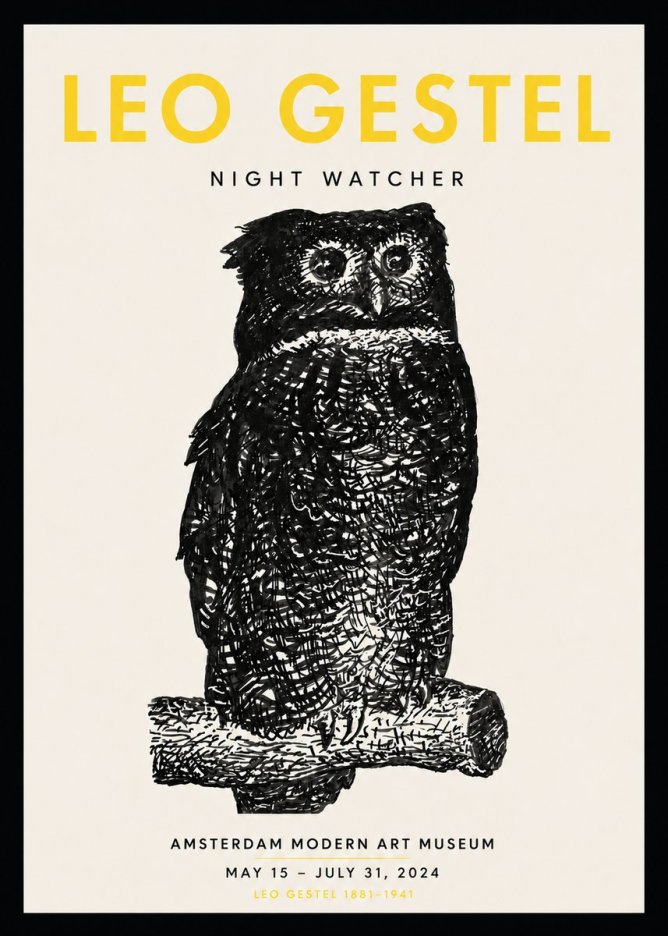 Leo Gestel Night Watcher No6 - Poster