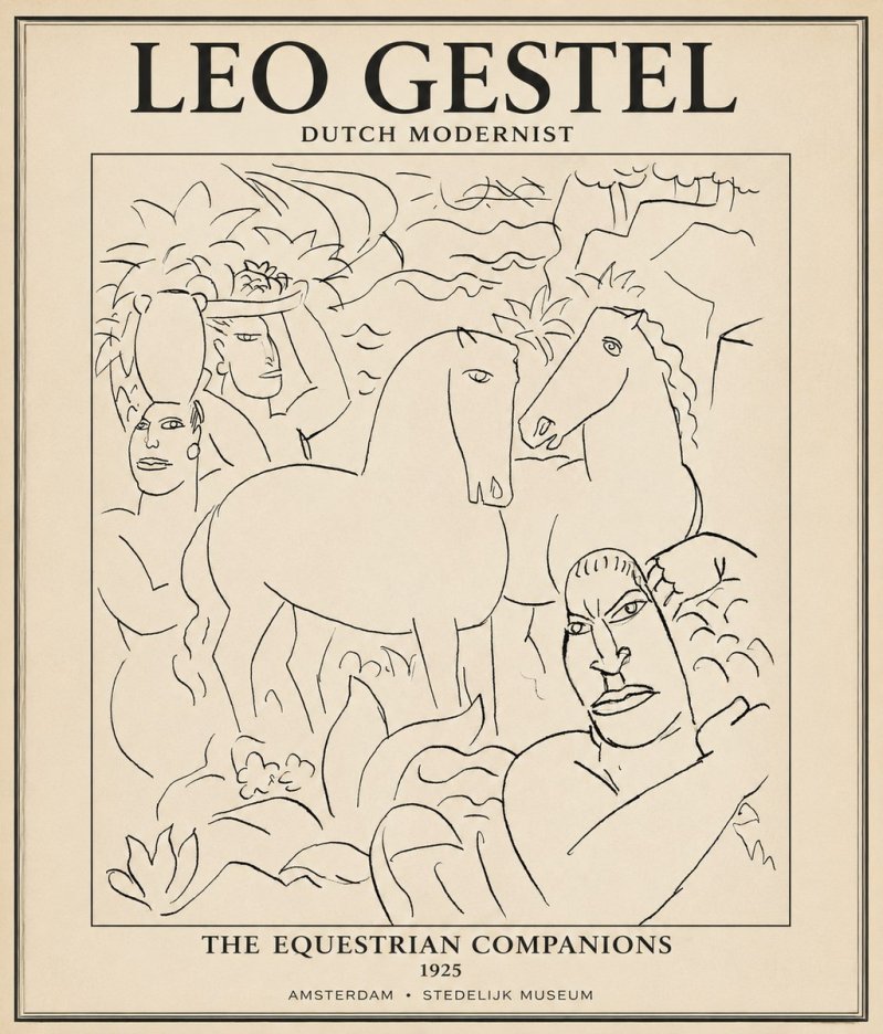 Leo Gestel The Equestrian Companions No1 - Poster