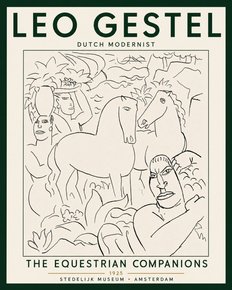 Leo Gestel The Equestrian Companions No5 - Poster