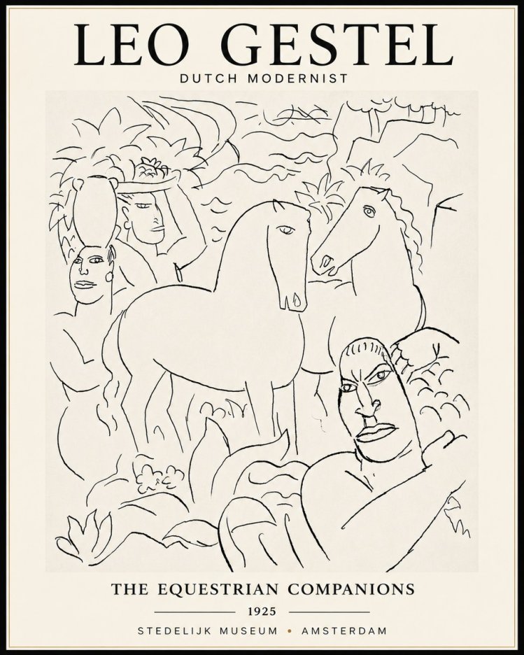 Leo Gestel The Equestrian Companions No6 - Poster
