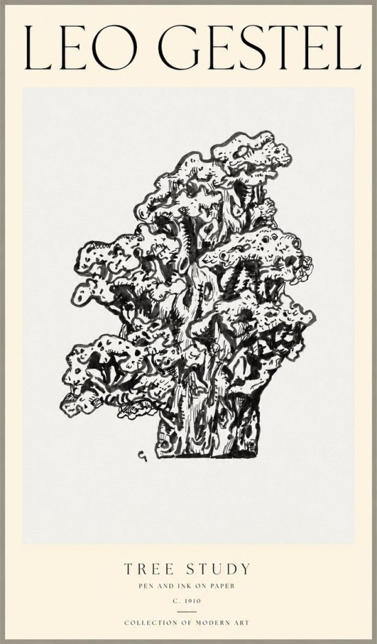 Leo Gestel Tree Study No1 - Poster