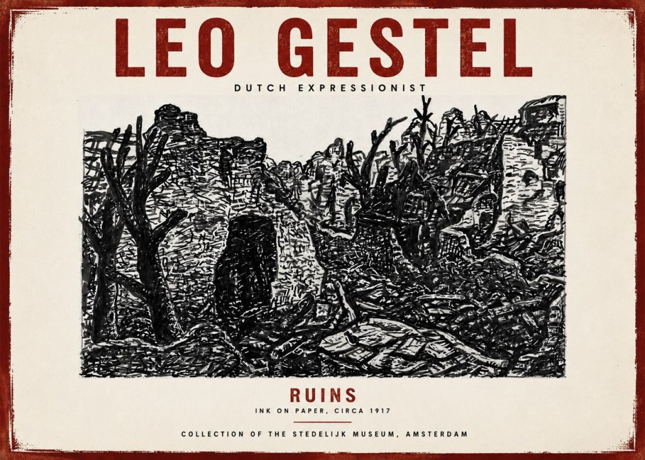 Leo Gestel Ruins No6 - Poster