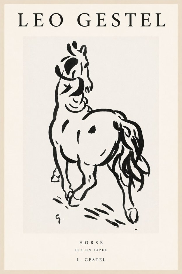 Leo Gestel Horse No1 - Poster