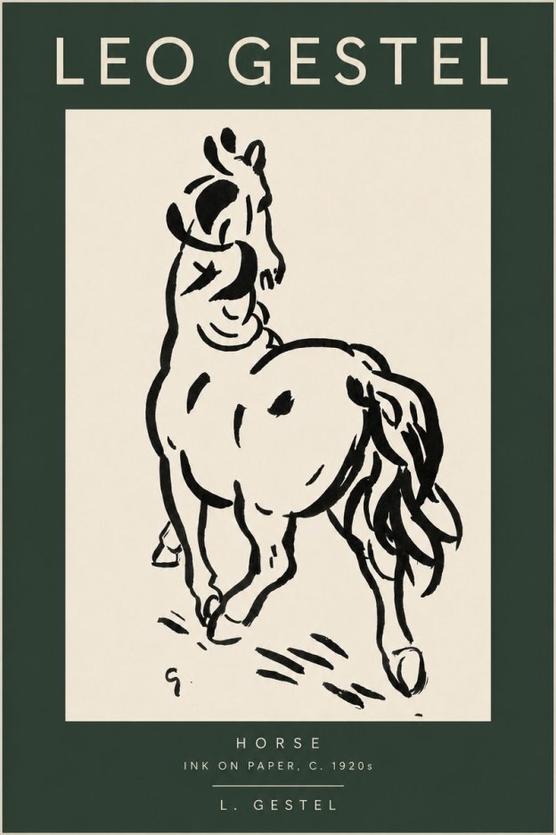 Leo Gestel Horse No2 - Poster