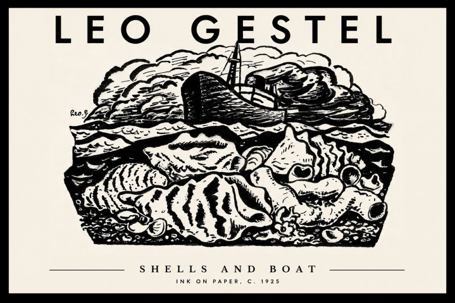 Leo Gestel Shells and Boat No5 - Poster