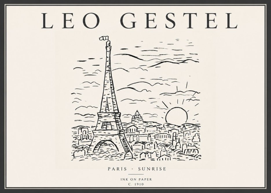 Leo Gestel Paris Sunrise No6 - Poster
