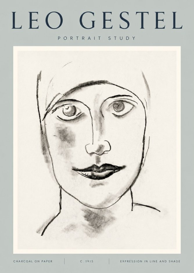 Leo Gestel Portrait Study I No5 - Poster