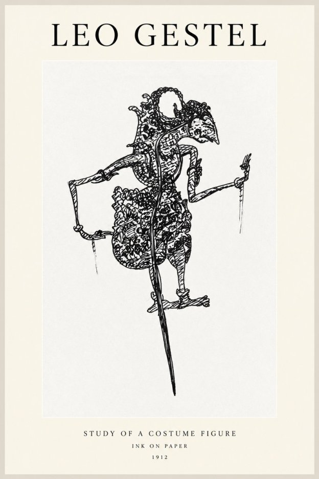 Leo Gestel Study of a Costume Figure No1 - Poster