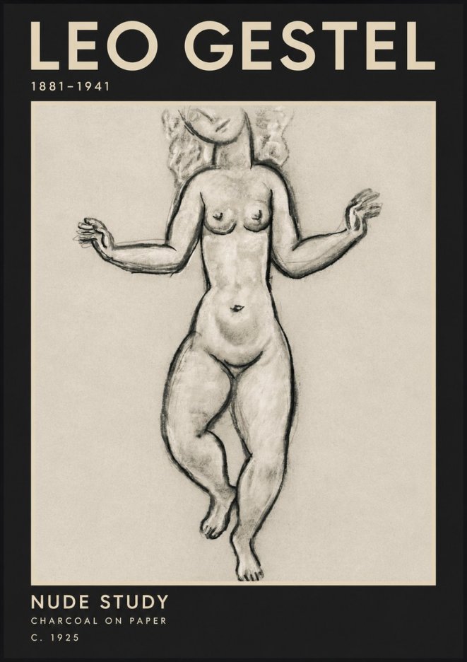 Leo Gestel Nude Study No3 - Poster