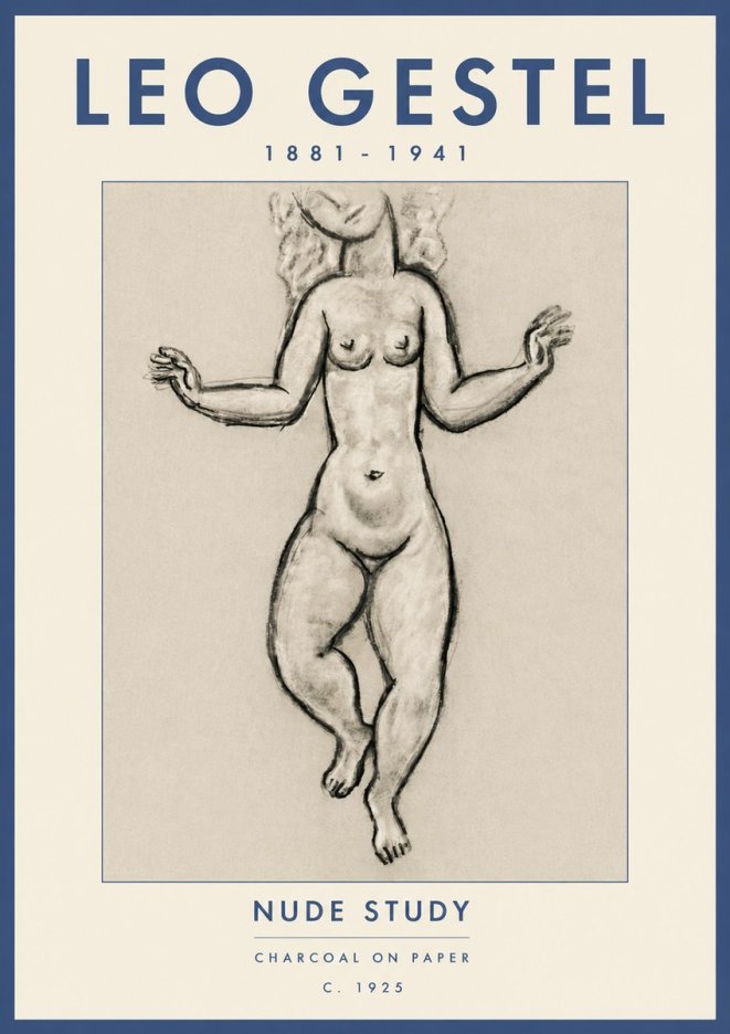 Leo Gestel Nude Study No6 - Poster