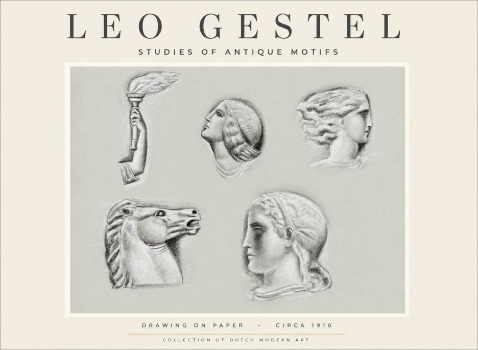 Leo Gestel Studies of Antique Motifs No1 - Poster