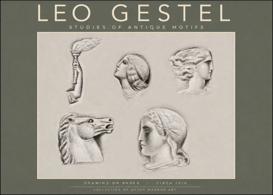 Leo Gestel Studies of Antique Motifs No2 - Poster