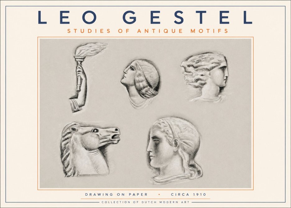 Leo Gestel Studies of Antique Motifs No3 - Poster