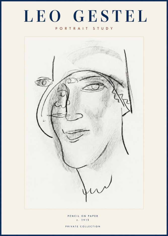 Leo Gestel Portrait Study II No2 - Poster