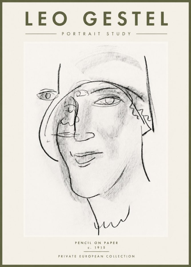 Leo Gestel Portrait Study II No3 - Poster