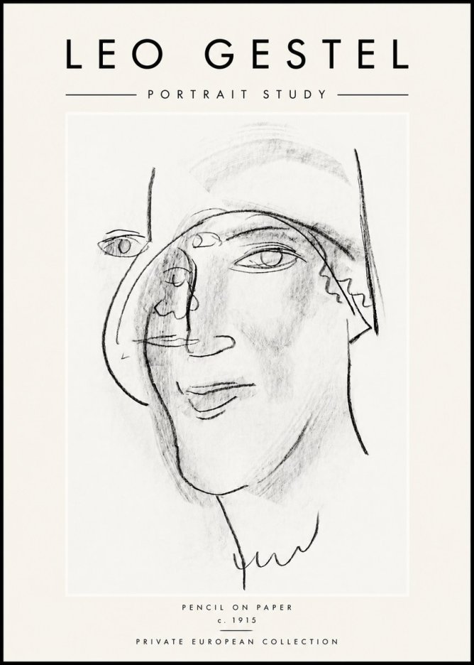Leo Gestel Portrait Study II No6 - Poster