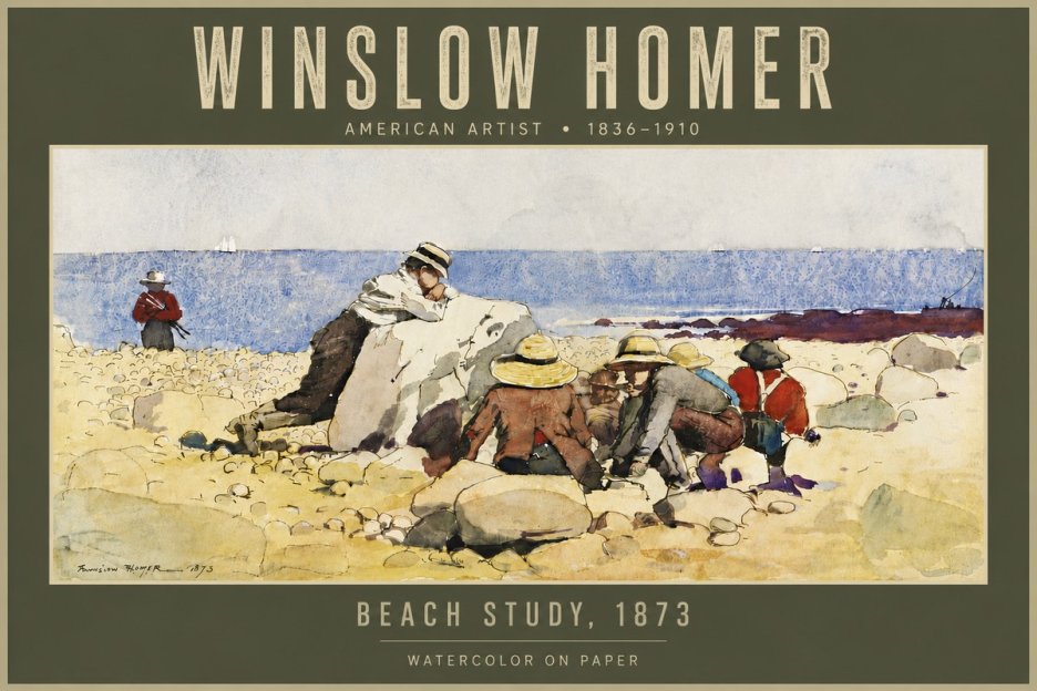 Winslow Homer Beach Study No5 - Poster