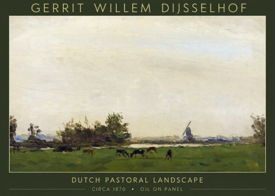 Gerrit Willem Dijsselhof Dutch Pastoral Landscape No2 - Poster