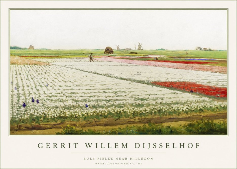 Gerrit Willem Dijsselhof Bulb Fields Near Hillegom No1 - Poster