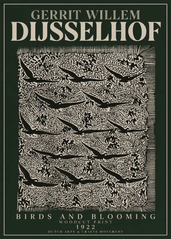 Gerrit Willem Dijsselhof Decorative Design No4 - Poster