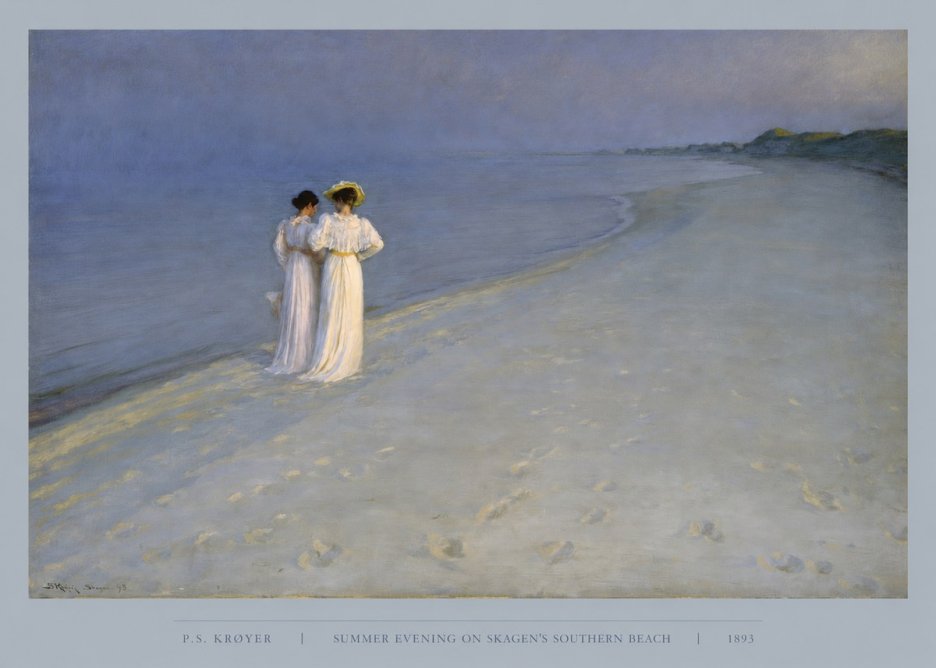 P.S. Krøyer Summer Evening on Skagen's Southern Beach No5 - Poster