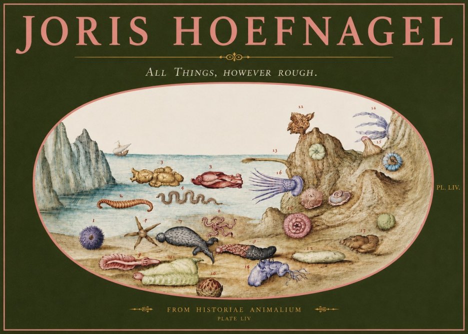 Joris Hoefnagel Totvs Echinvs Asper. Plate Liv No5 - Poster