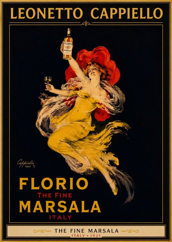 Leonetto Cappiello Florio the Fine Marsala No4 - Poster