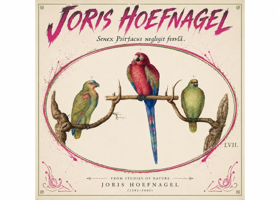 Joris Hoefnagel Three Parrots No5 - Poster