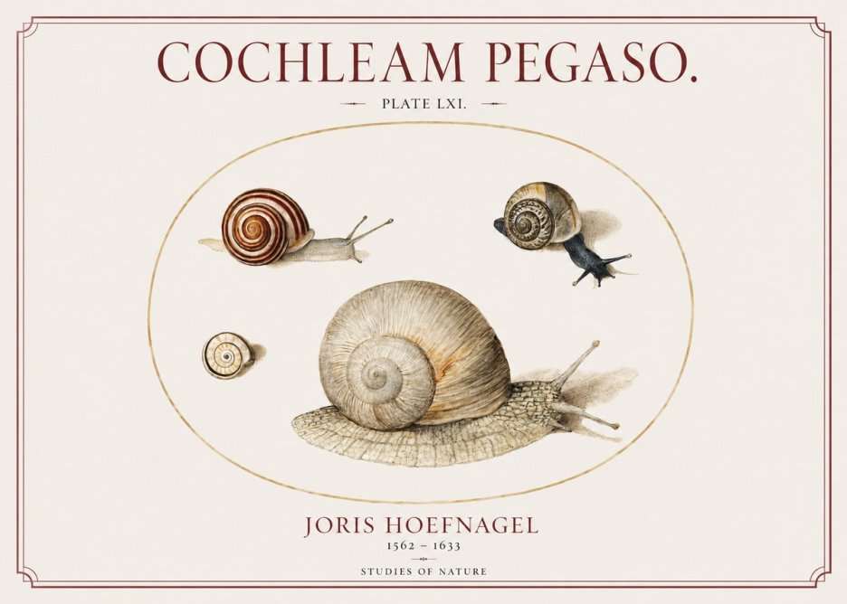 Joris Hoefnagel The Four Snails No2 - Poster