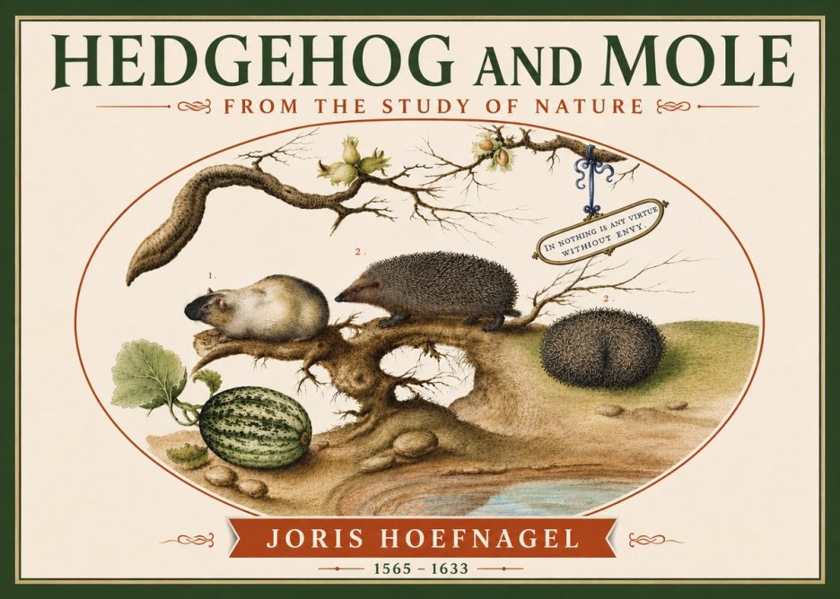 Joris Hoefnagel Hedgehog and Mole No6 - Poster