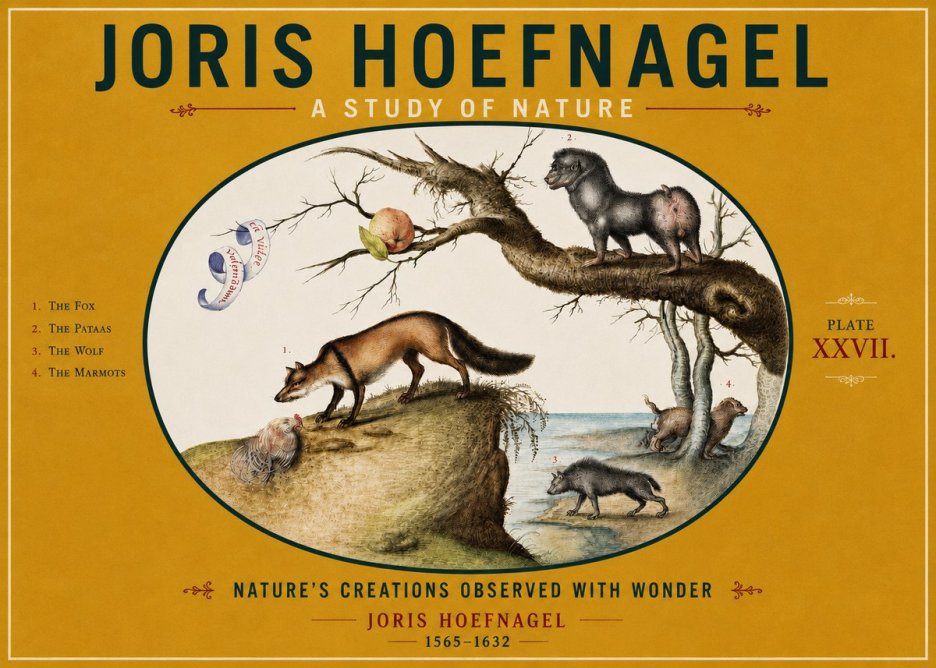 Joris Hoefnagel A Study of Nature - Plate Xxvii No4 - Poster