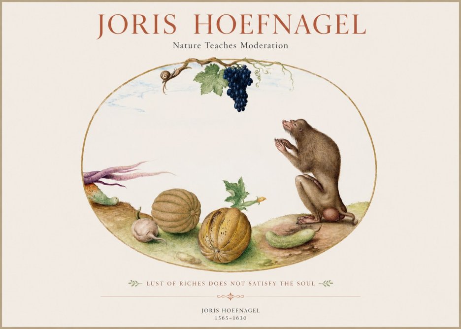 Joris Hoefnagel Nature Teaches Moderation No1 - Poster