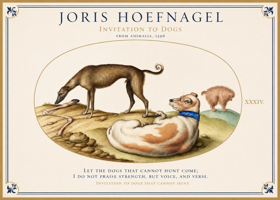 Joris Hoefnagel Invitation to Dogs No1 - Poster