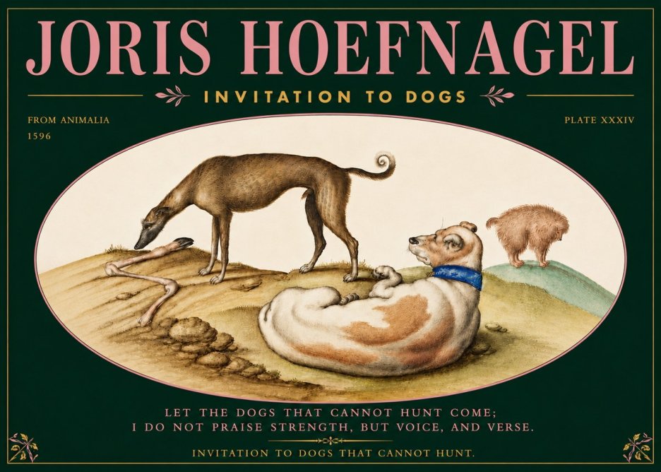Joris Hoefnagel Invitation to Dogs No5 - Poster
