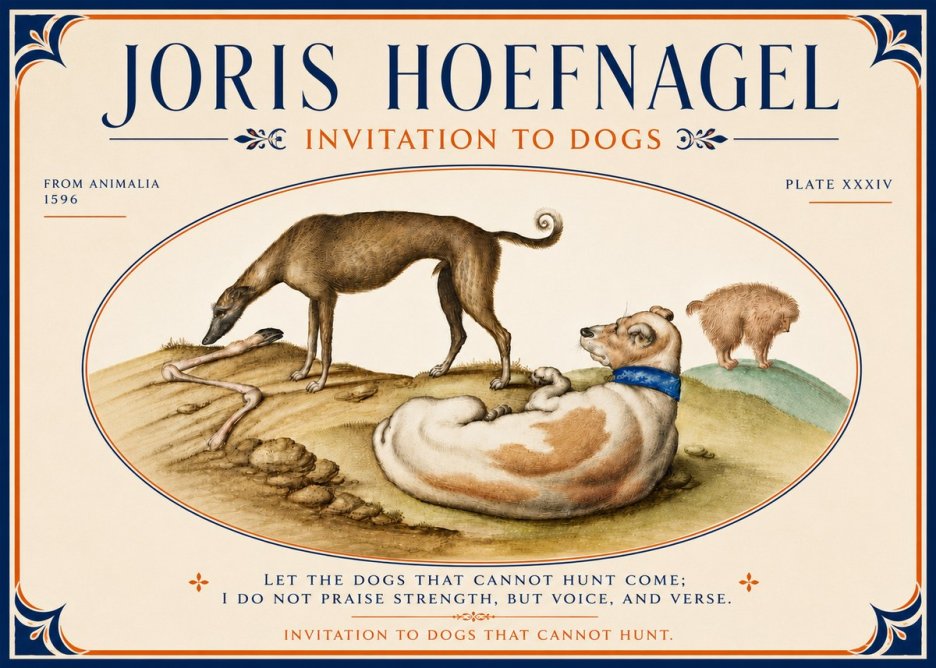 Joris Hoefnagel Invitation to Dogs No6 - Poster