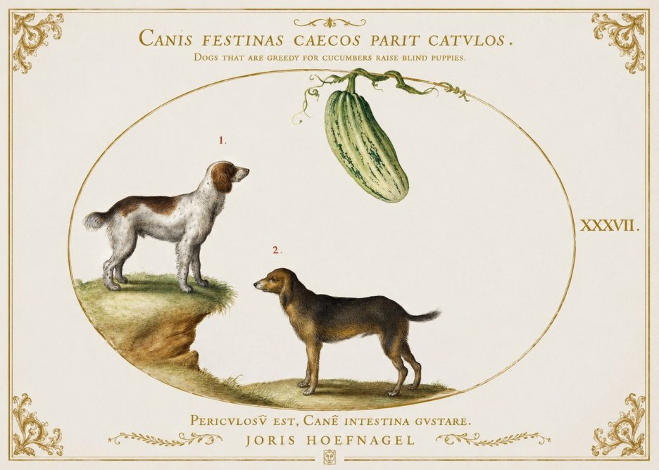 Joris Hoefnagel Canis Festinas Caecos Parit Catulos No2 - Poster